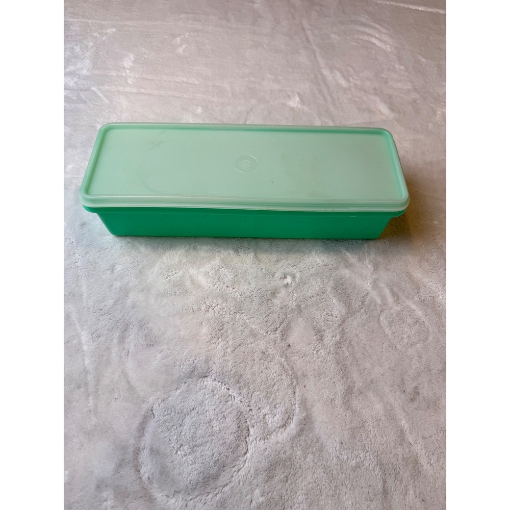 Vintage Tupperware Modular Mate Rectangular Container Green Lid Food Storage‎